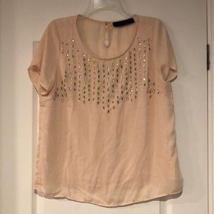 Blue raven silk like shirt